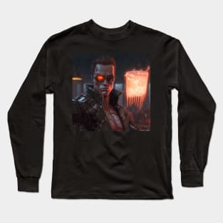 Arnie at the Robot Bar Long Sleeve T-Shirt